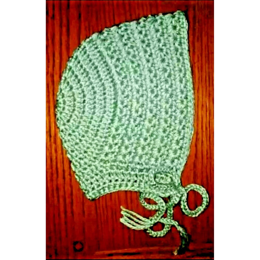 hat 3 Months New baby Leia Allen Bonnet handmade crochet winter warm infant